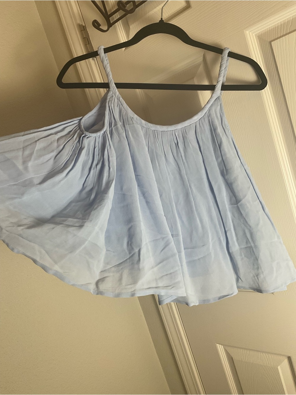 LOFT Light Blue Braided Strap Flowy Tank Woman’s Top Size M - Picture 4 of 9